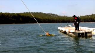 WAKEBOARD Sortie de leau Ponton Assis dans leauwmv [upl. by Lamphere]