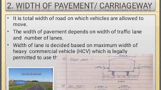 Carriage way width of pavement [upl. by Anaytat]