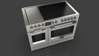 Fulgor Milano  48quot Sofia Professional Induction Range with Griddle [upl. by Aihsak]