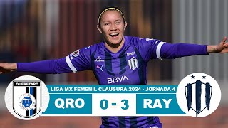 Queretaro Femenil vs Rayadas 03 Resumen Goles 2024 [upl. by Shifra647]