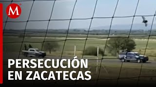 Policías son atacados a balazos por civiles armados en Zacatecas [upl. by Onairelav]