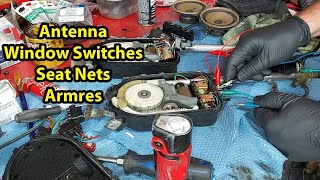 1984 Mercedes 300SD  Part 6 Antenna Window Switches Armrest Seat Nets and Dimmer Switch [upl. by Hayila]