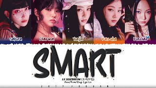 LE SSERAFIM 르세라핌  SMART Lyrics Color CodedHanRomEng [upl. by Eisor]