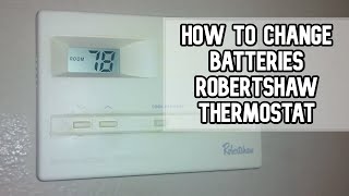 How to replace batteries on a Robertshaw thermostat thermostat robertshaw [upl. by Lena]