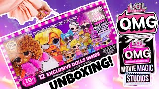 LOL OMG MOVIE MAGIC Studios Set UNBOXING 12 Exclusive Dolls 2 New OMG Dolls [upl. by Tigirb]