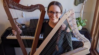 Comparing Three Harpsicle Harps Walnut Special Edition Fullsicle Flatsicle and a Maple Fullsicle [upl. by Gunas50]