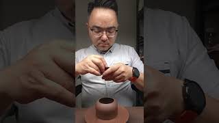 Making a small pearshaped purple clay teapot [upl. by Akeim243]