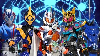 Animation  Kamen Rider Majade with Secondary and Tertiary Riders Henshin Together [upl. by Annaeoj]