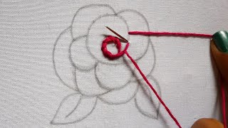 Shaped Stem Stitch Embroidery  Stem Stitch Shape work [upl. by Agnola]