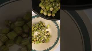 Fresh frozen okra to Air Fryer food healthydiet gardening [upl. by Nodrog]