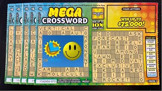 75K PRIZE MEGA CROSSWORD SCRATCH OFFS  WINNERS [upl. by Rhiana]