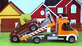 LEGO Эвакуатор и кабриолет  Набор Lego Cyti 60017 для детей  Lego City Flatbed Truck [upl. by Scales183]