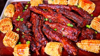 Easy Slow Cooker Ribs and Corn Recipe  Tender Fall off the Bone Ribs [upl. by Eilegna210]