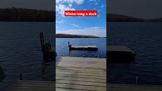 Winterizing a dock to freeze in the lake dock docks cottage diytips reno tools handyman diy [upl. by Atat931]