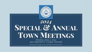 Freetown Special and Annual Town Meetings 06324 [upl. by Tuck]