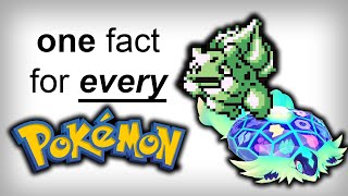 One Fact For EVERY Pokemon [upl. by Nnoryt438]