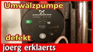 Heizungspumpe defekt Reparaturanleitung Grundfos Alpha 2 Umwälzpumpe Tutorial Nr218 [upl. by Elehcin]