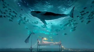 Whale Sounds Deep Underwater amp Ocean Piano Relaxation Sleep Music [upl. by Irat]