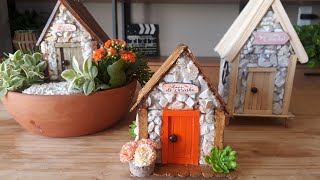 Como fazer uma Linda Casinha de Pedra  Diy [upl. by Peisch]