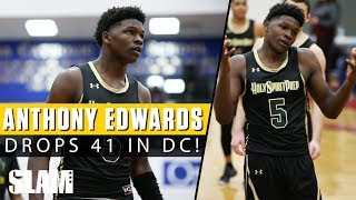 1 HS PLAYER Anthony Edwards DROPS 41 at National Hoopfest 🔥 [upl. by Anhavas]