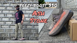 SNEAKER REVIEW  ON FEET  YEEZY BOOST 350 V2 ‘ASH STONE’ [upl. by Assilanna]