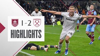 Burnley 12 West Ham  Late Soucek Winner Gives Hammers Victory  Premier League Highlights [upl. by Ardnuahc]