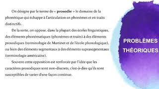 Niveau suprasegmental Prosodie et ses composantes Fonctions de la prosodie [upl. by Inoj]