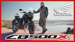 Honda CB500X 2022 fuente de inspiración  Prueba y Review en español [upl. by Sedecram670]