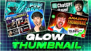 How To Add Glow In Thumbnail 🔥  Thumbnail Me Glow Kaise Add kare  saketdeshibaba1 [upl. by Shreve]