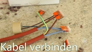 Tutorial Kabel verbinden  Wago Klemmen  in Verbindung mit GU10 Fassung  abisolieren [upl. by Yrrol309]