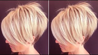 Short Pixie Haircuts for women  Asymmetrical Layered Bob Haircut Tips [upl. by Dnomder]