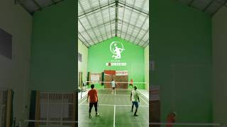 Drop and cross badminton dolananbadminton badmintonlovers shortsvideo dropshot crossnet [upl. by Irpak]