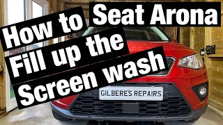 How to top up screen wash Seat Arona  Skoda Kamiq [upl. by Lledo]