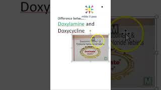 Pharmacology Doxylamine vs Doxycycline Difference viva [upl. by Shandy]