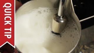 Quick Tip Five Basic Tips for Frothing Milk [upl. by Alfonzo]