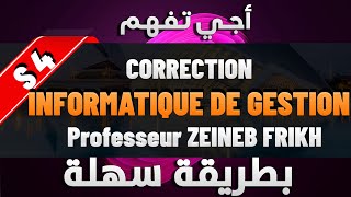 gestion informatique S4 avec corrction des exercices [upl. by Attaymik437]