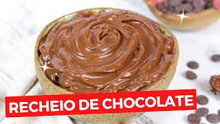 RECHEIO de CHOCOLATE PARA BOLOS e SOBREMESAS VEGANOSEM LEITE DE VACA [upl. by Josee602]