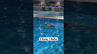 SERBEST STİL 3 KULAÇ 1 NEFES YÜZME TEKNİĞİNİ ÖĞRENDİK yüzmeöğretmenim sports sport swimming [upl. by Heiner746]