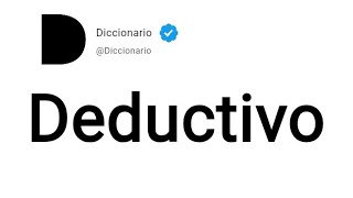 Deductivo Significado En Español [upl. by Gnos763]