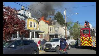 Firefighters Battle Intense Blaze on Oliver Avenue [upl. by Desi]