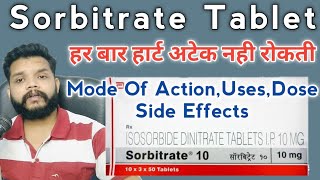 Sorbitrate 5mg Tablet UsesMode Of Action amp Contraindications In Hindi  Gyanear The Medical Channel [upl. by Pattin]