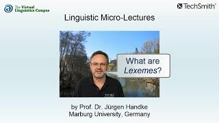 MOR020  Linguistic MicroLectures Lexemes [upl. by Nosnor180]