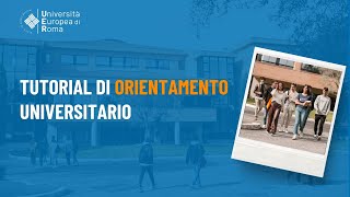 Università Europea di Roma UER  Tutorial di Orientamento Universitario [upl. by Ferrick]