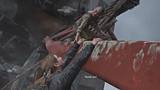 The Last of Us Part 2  Abby Falls Off a Skyscraper to Her Death [upl. by Hgielsel641]