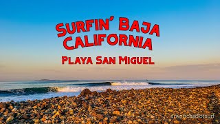 Surfing BAJA CALIFORNIA Playa San Miguel ENSENADA  Raw Footage [upl. by Anawek]