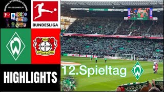 SV Werder Bremen vs Bayer Leverkusen 04 12Spieltag Bundesliga Highlights [upl. by Cheney819]