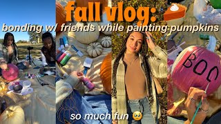 day in my life fall festivities painting pumpkins applebee’s dollaritas bonding w friends 🧡 [upl. by Lala613]