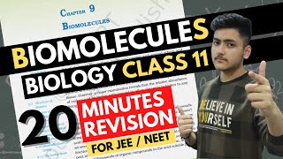 Biomolecules Class 11  Biology  For NEET  Full Revision In 20 Minutes [upl. by Diannne376]