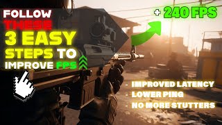 🔧 DRASTICALLY IMPROVE FPS WITH THESE 3 SIMPLE STEPS  OPTIMISATION GUIDE [upl. by Dudden611]