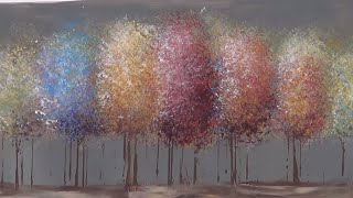 Easy Acrylic Painting Tutorial  Impressionist Trees  Free Lesson [upl. by Guyer]